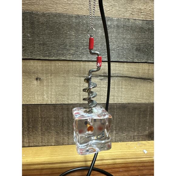 Dept 56 ICE CUBE Christmas Ornament Hand Drill - Picture 3 of 4